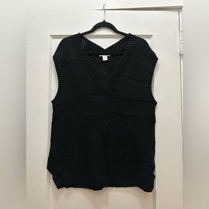 H&M Oversized Rib-Knit Sweater Vest
